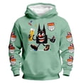 thumbnail image 4 of SONXAHE Little Boys Cartoon Character Hoodie Long Sleeve Full Print Hooded Sweatshirt Casual Pullover Tops,Light Green, 4 of 4