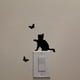 thumbnail image 1 of Injueey Pegatinas de pared de fondo de gato y mariposa ambiental, calcomanías de póster, papel tapiz, decoración de sala de dibujo para dormitorio Decoración del hogar Injueey JJ11602-00, 1 of 6