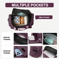 thumbnail image 4 of DAKIMOE Travel Duffle Bag for Women Large Weekender Bags Carry on Gym Duffel Bag with Wet Pocket/Shoe Compartment Waterproof Overnight Tote for Plane Hospital Sports Yoga Business Trips, Dried Rose, 4 of 10
