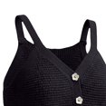 thumbnail image 7 of UACY Toddler Girls Knit Camisole Crop Top V Neck Button Front Textured Knit Tank Top Casual Sleeveless Vest for Kids ﻿ (Black, 4-5 Years), 7 of 7