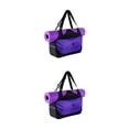 thumbnail image 2 of Baohd Sac de Sport de Yoga Grande Capacité Robuste et Durable en Tissu Oxford Sacs de Sport de Yoga Sac pour Tapis de Yoga Sac de Sport Grand Application Violet 2 Ensembles, 2 of 6