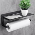 thumbnail image 1 of Paper Towel Holder Paper Towel Holder Dispenser Kitchen Accessories Matte Aluminum Free Punch Black Kitchen Paper Holder, 1 of 5