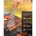 thumbnail image 4 of 2 Espátulas de Acero Inoxidable, Set Profesional para Cocina, Palas de Cocina Multiusos con Diseño Hueco para Asar, Freír y Voltear Pescados, Carnes y Huevos, 4 of 4