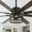 Black, variant on Bella Depot 72" Ceiling Fan 6-speed Farmhouse Metal Cage 3-Light Chandelier with Remote