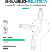 3 Pack i-Phone Charger ,USB Fast Charger Cable, Apple Charger for i-Phone, 6FT Charging Cord Compatible with iPhone, iPad, iPod, White