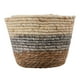 thumbnail image 2 of Maceta de paja tejida a mano con forma de cesta de algas, maceta decorativa multiusos para balcón y jardín., 2 of 13