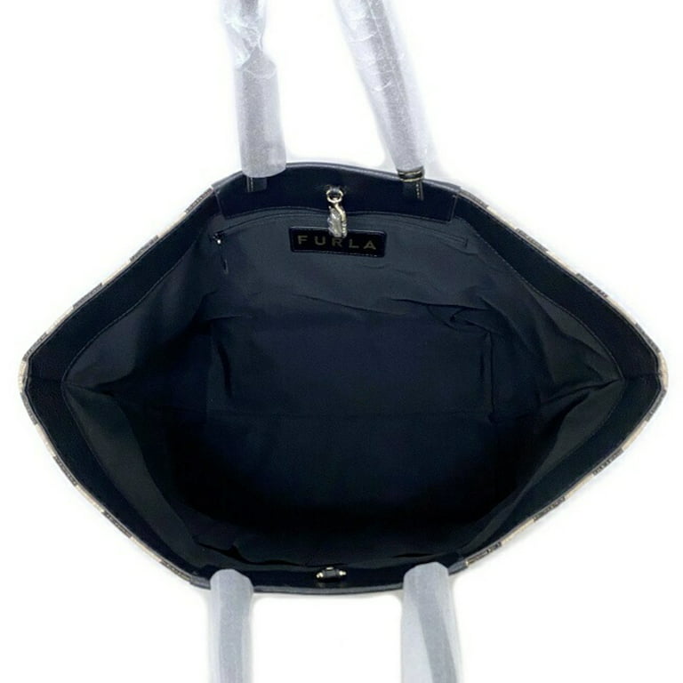 Authenticated Used Furla Tote Bag Beige Black XB00510 BX0635