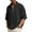 Black, variant on Mens Quarter Zip Polo Shirts Casual Short Sleeve Waffle Pullover Sweater Top Summer Light Outdoor Golf Sport Shirt
