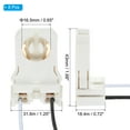 thumbnail image 2 of Uxcell T8  Lamp Holder, 8pcs Non-shunted Tombstone Light Socket G13 Base with Wires for LED Fluorescent Tube, White, 2 of 5
