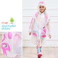 thumbnail image 5 of Capa de lluvia para niños Capa impermeable con capucha inflable Chaqueta impermeable Niños Niñas Poncho Ropa de lluvia reutilizable oso de fresa Hogar, 5 of 5