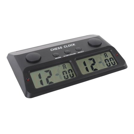NFTIGB Digital Chess Clock Timer, 3-in-1 Professional Chess Timer with Countdown and Add Seconds Function for Board Games, Chinese Chess, International Chess, and Weiqi, 9.84 inches / 25 cm, Black