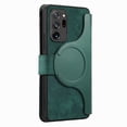 thumbnail image 2 of Feishell For Samsung Galaxy Note 20 Ultra Wallet [Support Magsafe Charger] Magnetic Detachable Flip Leather Phone Case with Card Slots[RFID Blocking], Zipper Bag, Kick-Stand, Green, 2 of 13
