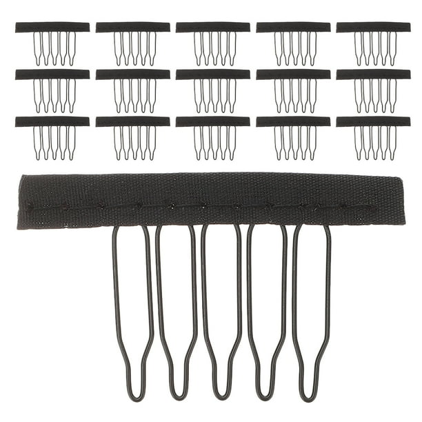ColoMX 20 pinzas metálicas para el cabello: extensiones, pinzas pequeñas de acero, peines para pelucas, extensiones de cabello, accesorios para pelucas.