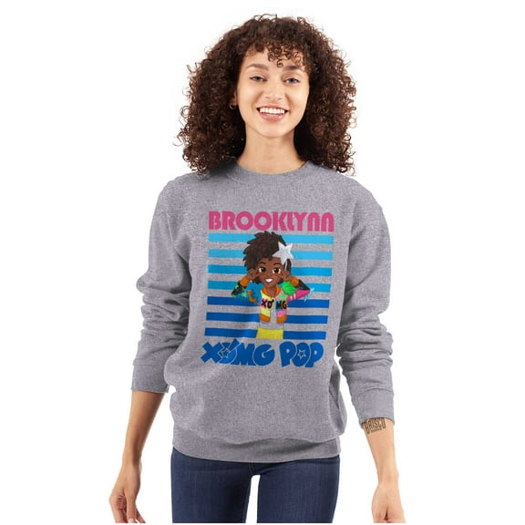 XOMG POP Music Fan Brooklynn Cartoon Women Plus Size Sweatshirt Brisco Brands 2X