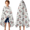 thumbnail image 3 of Light Cow Floral Pattern Hooded Bath Towel，60"x35" for Ages 3 To 12 Kids, Quick Dry Lightweight Soft Microfiber Hood Beach Towel Cover Up for Kids, 3 of 7
