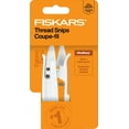 thumbnail image 2 of (2 pack) Fiskars 5" Scissors Craft Thread Snips, Ambidextrous, Stainless Steel, White, 2 of 8