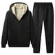 thumbnail image 1 of Traje deportivo informal de moda sólida para hombre, ropa deportiva cálida de lana de cordero, suéter con capucha, conjunto de dos piezas Pompotops oipoqjl52070, 1 of 9