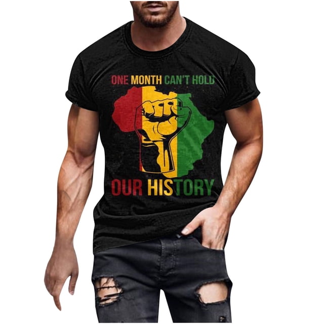 Mens Camisetas Algodón Casual Impreso Manga Corta Cuello Redondo Suéter Blusa para el Uso Diario