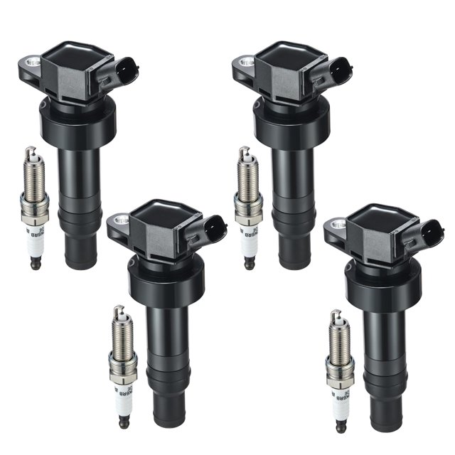 Paquete de bobinas de encendido y juego de bujías de iridio para Hyundai