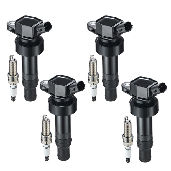 Paquete de bobinas de encendido y juego de bujías de iridio para Hyundai