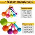 thumbnail image 3 of Measuring Cups and Spoons Measurement Kitchen Tools, Set of 10 (Random Color), 3 of 5