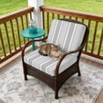 thumbnail image 4 of Outdoor Patio Cushion Covers 4 Pack Gray White Stripes Patio Chair Cushion Covers with Ties and Zipper Lines Modern Vertical Stripes Waterproof Outdoor Seat Cushion Covers for Patio Furniture 20"x18", 4 of 9