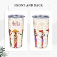thumbnail image 4 of Kll Beautiful Black African Woman In Ethnic Dress Stainless Stainless Steel Vacuum Insulated Coffee Cup 20 Oz Lids And Straws,1 Metal Straws,1 Cleaning Brush, 4 of 9