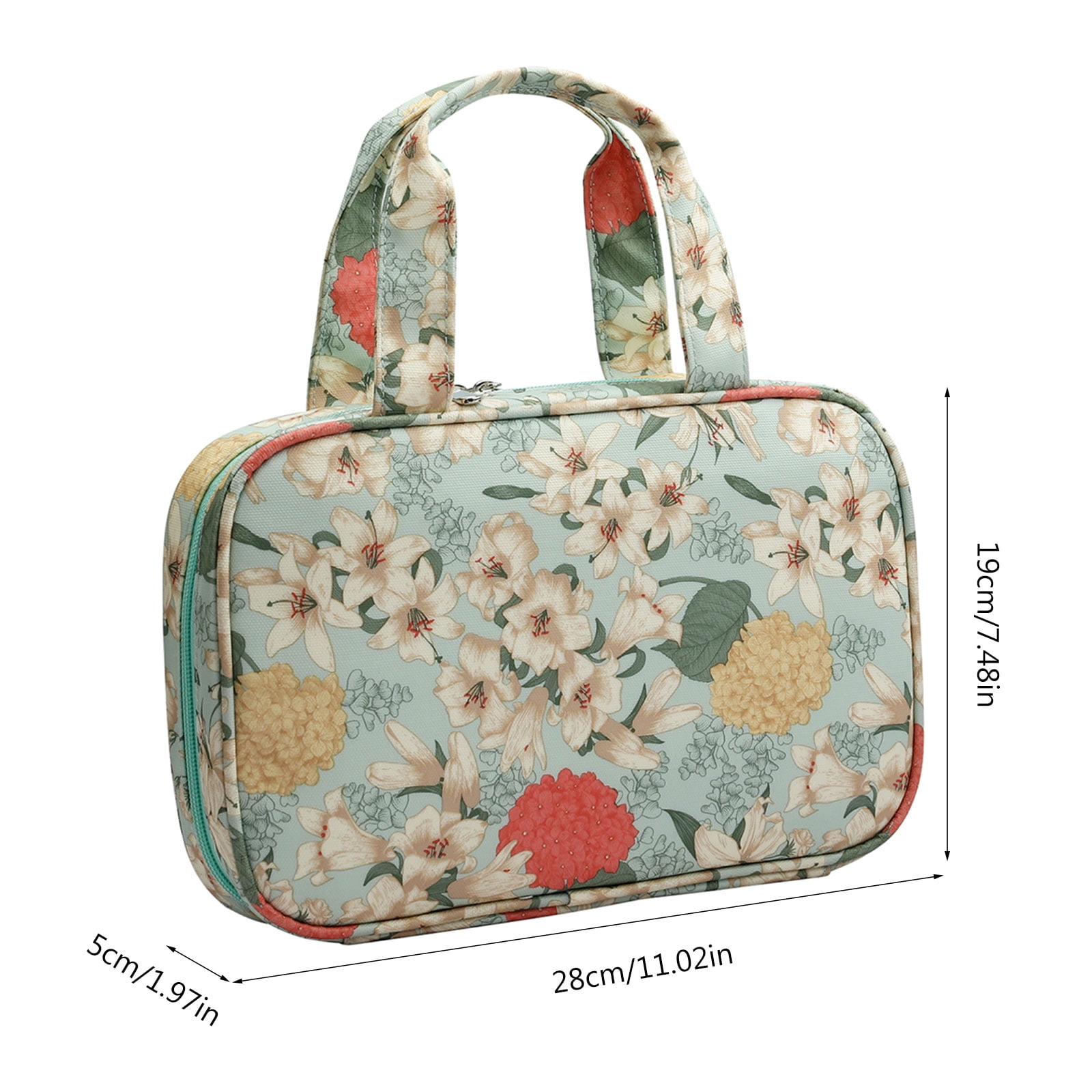 Crochet Hook Case Knitting Needle Case with Double Handle Crochet Needle Hook Organiser Portable Travel Storage Bag