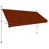 Tomshine Manual Retractable Awning 118.1" Orange and Brown