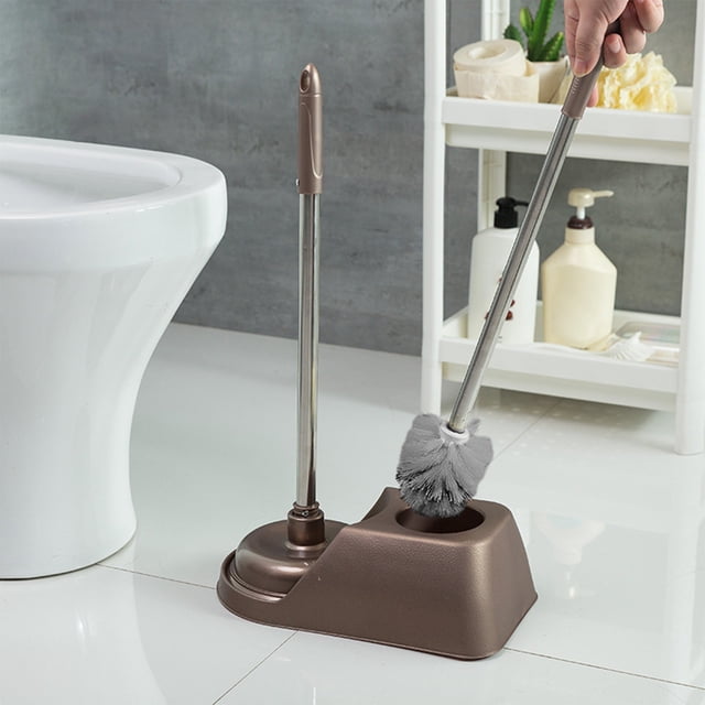 Meitianfacai Toilet Brush With Hard Bristles Bathroom Cleaning Brush Toilet Brush With Base Kit Suction Set Modern And Compact Toilet Cleaner Brush Long Handle For Bathroom
