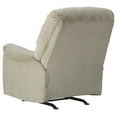 thumbnail image 4 of Saltoro Sherpi Fabric Upholstered Rocker Recliner with Tufted Back and Pillow Arms, Beige, 4 of 5