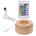 thumbnail image 2 of KAKOWELY LED Wood Light Base Creative Crystals Glass Display Base Premium Display Base,3.94"X3.94"X1.97", 2 of 4