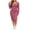 Hot Pink, variant on Idoravan Women Plus Size Bodycon Long Sleeves Solid Color Round Neck Side Slit Dress Women Fall Winter Dress Knitted Pullover Dresses