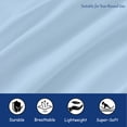 thumbnail image 6 of Full Fitted Sheet - 600 Thread Count Egyptian Cotton, Sateen Weave Cooling Bed Sheet with 16-Inch Deep Pockets, No-Pop Elastic for Snug Fit, Soft, Durable, and Breathable (Light Blue), 6 of 8