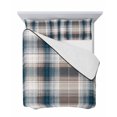 thumbnail image 7 of Blue Brown Plaid Twin Size Down Alternative Comforter, Lightweight Comforter Quilt Bedding Set with Pillow Shams Modern Abstract Striped Gingham Checked All Seasons Bed Comforter Duvet Insert 68"x86", 7 of 7