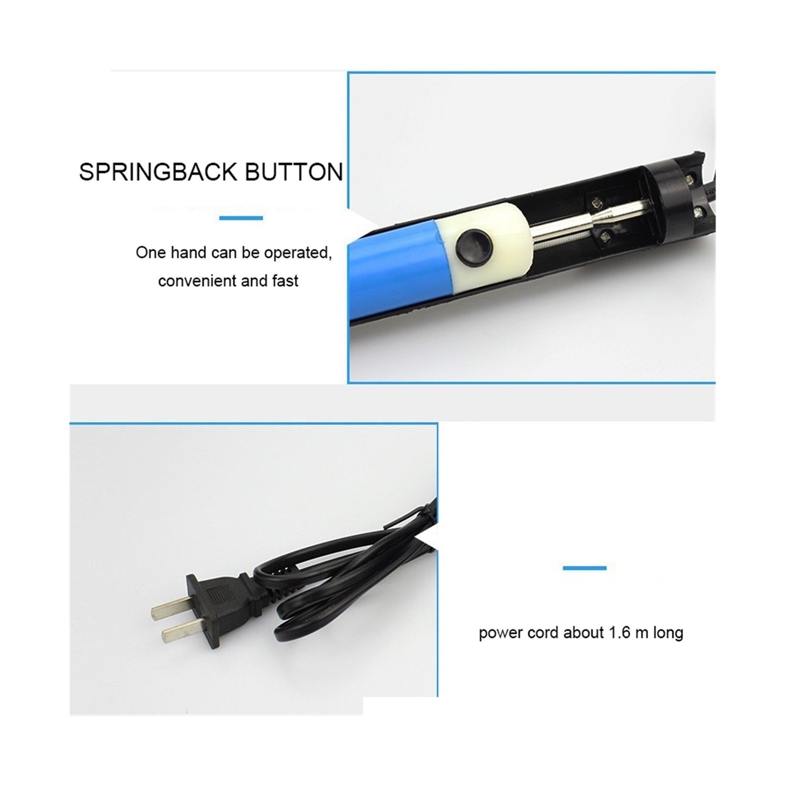 30W Electric Desoldering Pump Soldering Iron Pen, Welding Suction Heating Suction Sucker Pen ,With Nozzle Soldering Tool