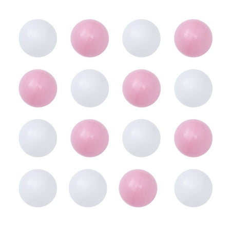 

NUOLUX 100 Pcs Ocean Balls Thicken Eco-friendly Plastic Balls Funny Wave Balls Baby Kid Toy (Pink+White)