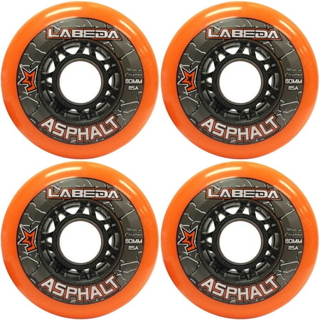 LABEDA WHEELS Inline Roller Hockey GRIPPER ASPHALT 80mm 4-PACK