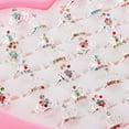 thumbnail image 2 of 36PCS Kids Ring Set Rhinestone Adjustable Jewelry Ring Dress up Ring for Party, 2 of 10
