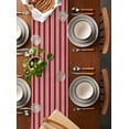 thumbnail image 5 of Table Runner Dresser Scarf 13 x 72 Inch Red White Stripes Texture Table Runners Non-Slip Heat Kitchen Dining Table Decor for Kitchen Farmhouse Indoor Outdoor Home Party, 5 of 7