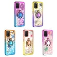 thumbnail image 6 of Samsung Galaxy A03S Phone Case, Slim Protective Ring Kickstand Glitter Dual Colors Multi-Function for Samsung Galaxy A03S Phone Case Orange/Blue, 6 of 6