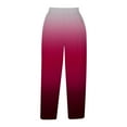thumbnail image 4 of Outfmvch Ankle Pants for Women Cotton Linen Pants Palazzo Pants Wide Leg Crop Pants Boho Pants for Women 2026 Capris Drawstring with Pockets Pull On Elastic Palazzo Pants with Pockets Hot Pink S-2XL, 4 of 5