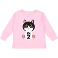 thumbnail image 3 of Inktastic 2nd Birthday Cat 2 Year Old Girl Girls Long Sleeve Toddler T-Shirt, 3 of 5