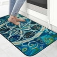 thumbnail image 4 of WERPE Flower Design Floor Mat Rug for Home Entrance Outside Entry, Anti-Slip and Durable, 19.68x39.37in/50x100cm, Burlap Felt Surface with Recycled Rubber Backing 19.68*47.24 in, 4 of 6