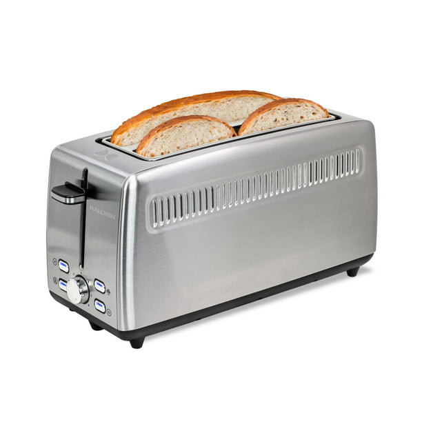 Centimeter Menselijk ras Ambacht Kalorik® 4-Slice Long-Slot Toaster, Stainless Steel - Walmart.com