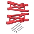 thumbnail image 2 of RC Alloy Rear Lower Arm, Wear Resistant RC Rear Lower Swing Arm High Strength Easy Installation With 4 Aluminum Posts For 1/10 RC Car Red, 2 of 8