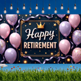 thumbnail image 7 of Decorative Design Retirement Party Happy Banner Elegant Crown Balloon Decoration for Celebration Event Indoor Outdoor, 7 of 7