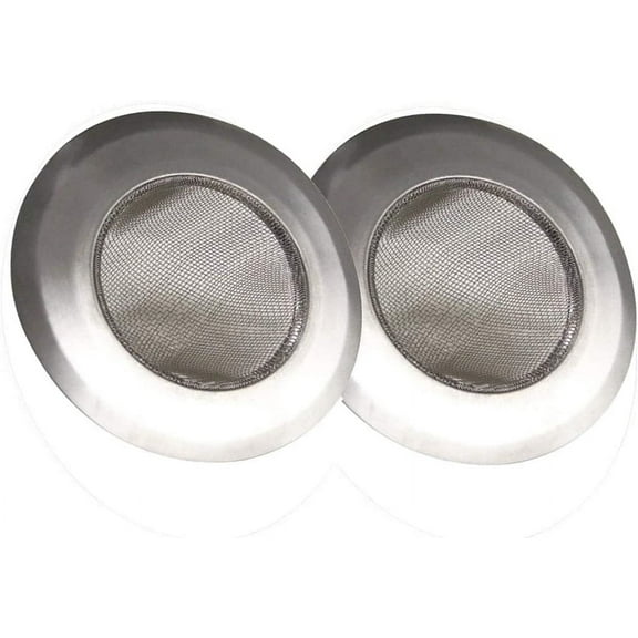 2 Pack Removable Stainless Steel Fine Mesh Kitchen Sink Strainer Large Drain Rim 4.5" Diameter