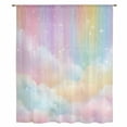 thumbnail image 2 of Colorful Ombre Sheer Curtains 84 Inches Long, Pink Sky Modern Abstract Art Gradient Light Filering Curtains, Breathable Simi Curtain Privacy Drapes for Living Room Lightweight Window Treatment, 2 of 9