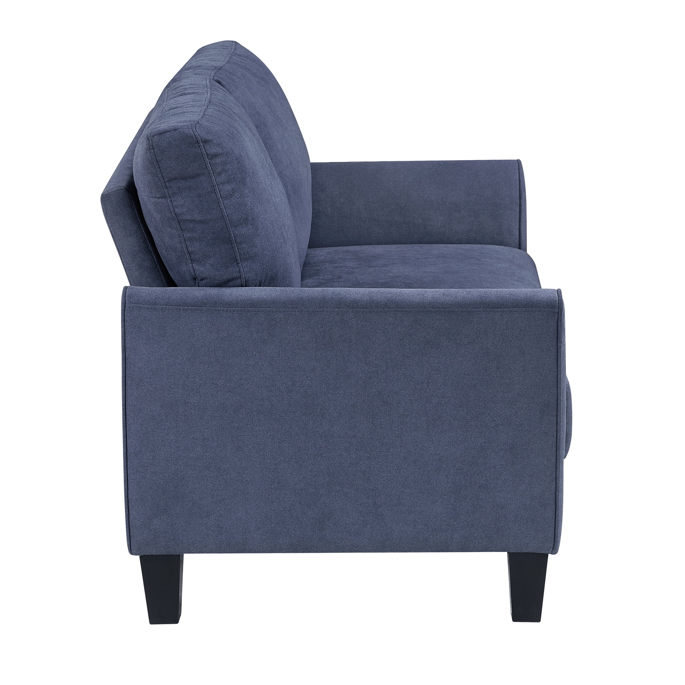 Modern Blue Loveseat Sofa with Plush Upholstery for Living Room, Compact Two-Seater with Solid Wood Frame